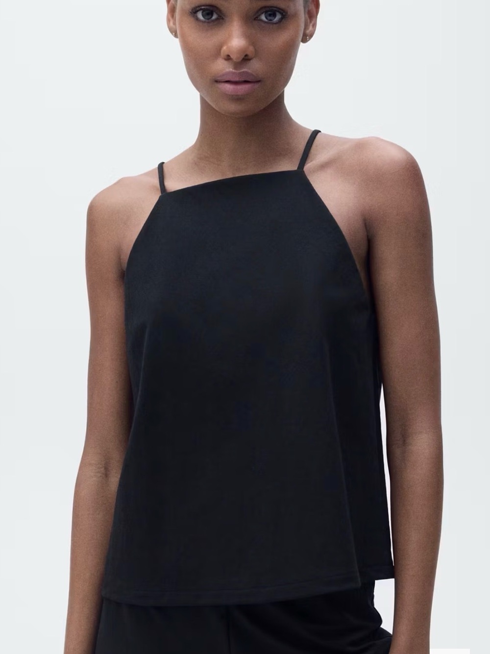 Mango Black Halter Cami Top